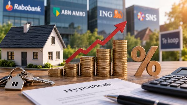 Hypotheekrentes lopen op, grootbanken volgen later